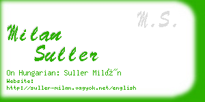 milan suller business card